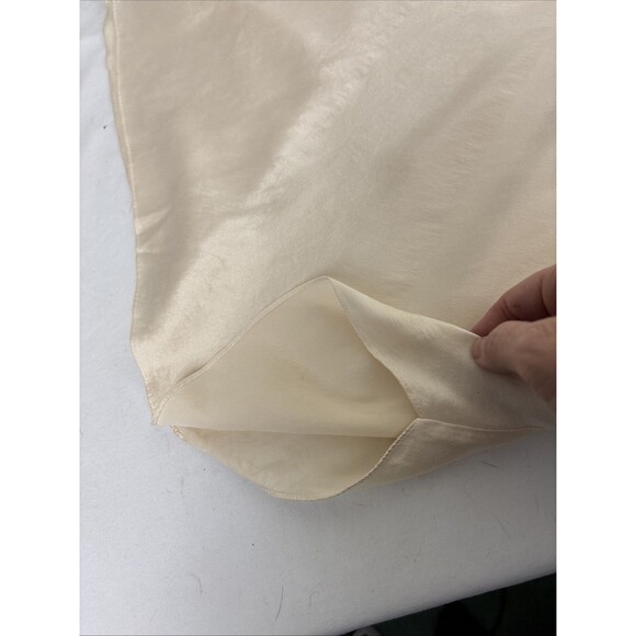 Vintage 90s Victoria Secret Gold Label 100% Silk Slip Midi Dress Large Cream - Picture 6 of 15